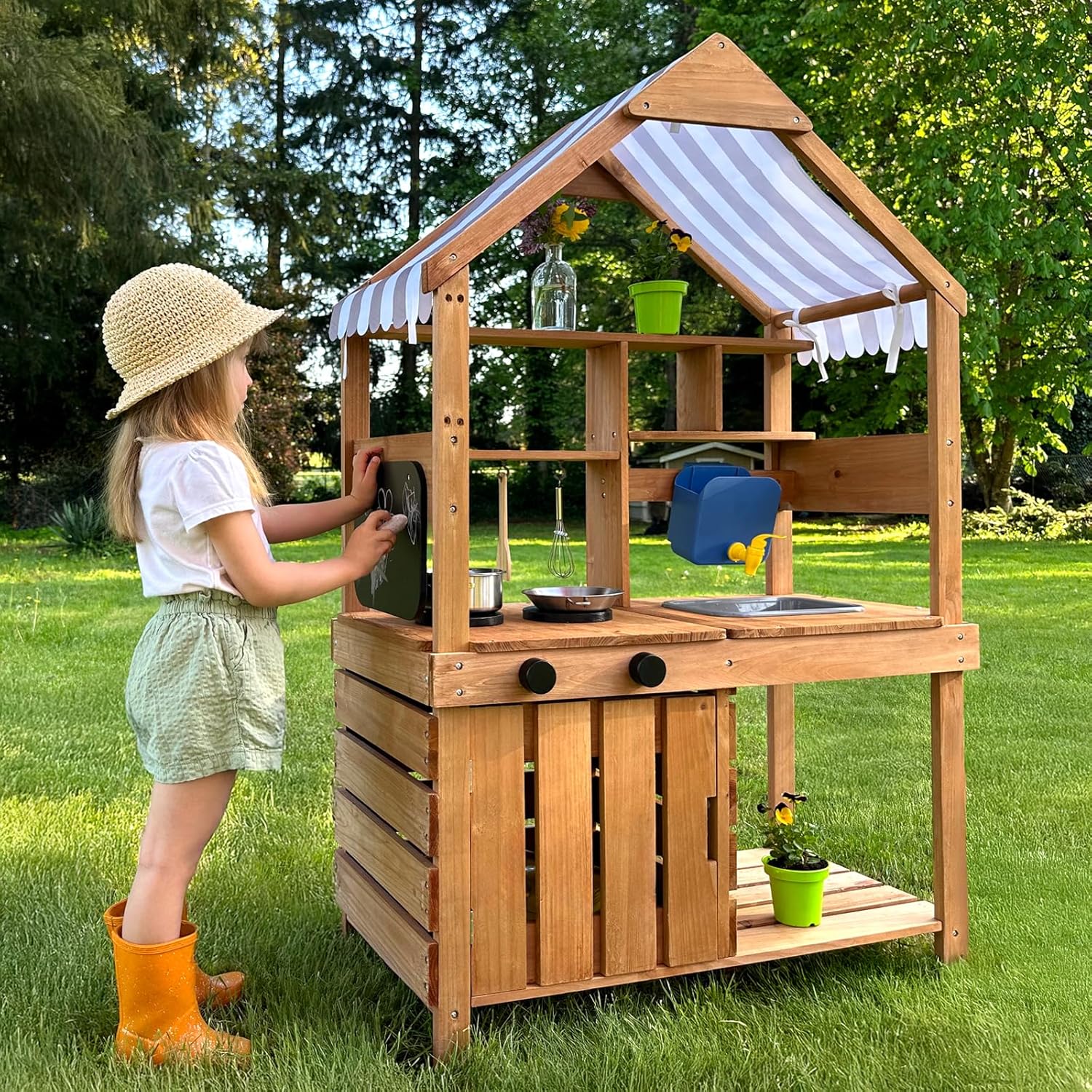 Kids Outdoor Wooden Playset - # Детский уличный игровой комплекс «Кухня»