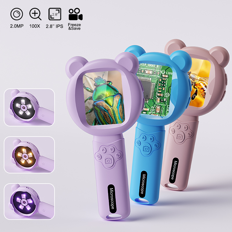 Kids Outdoor Microscope - Детская цифровая лупа с экраном 2,8