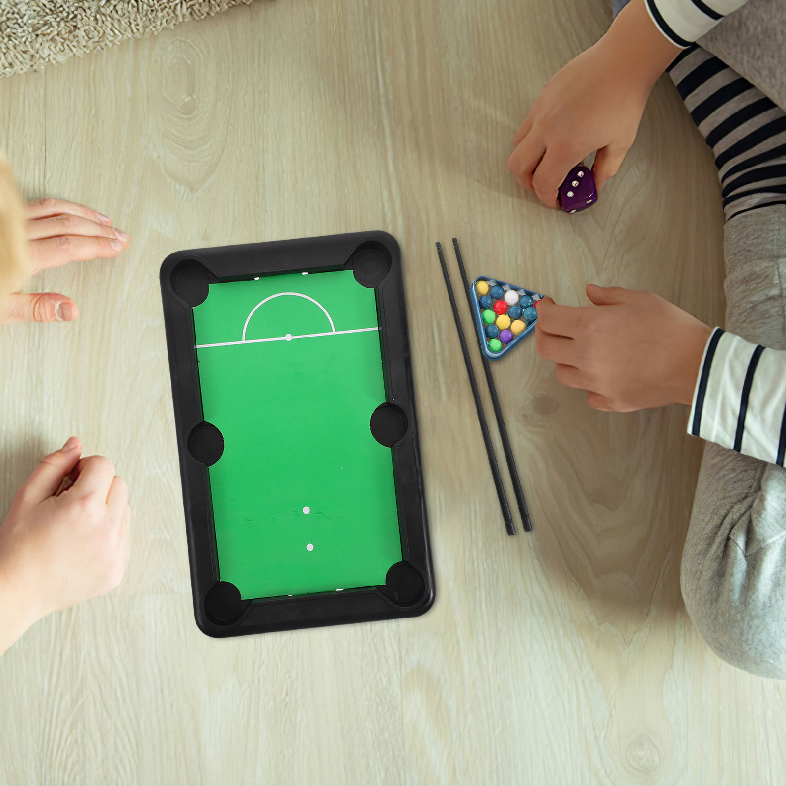 Kids Indoor Outdoor Games - 1 комплект детского мини-бильярдного стола, портативный,