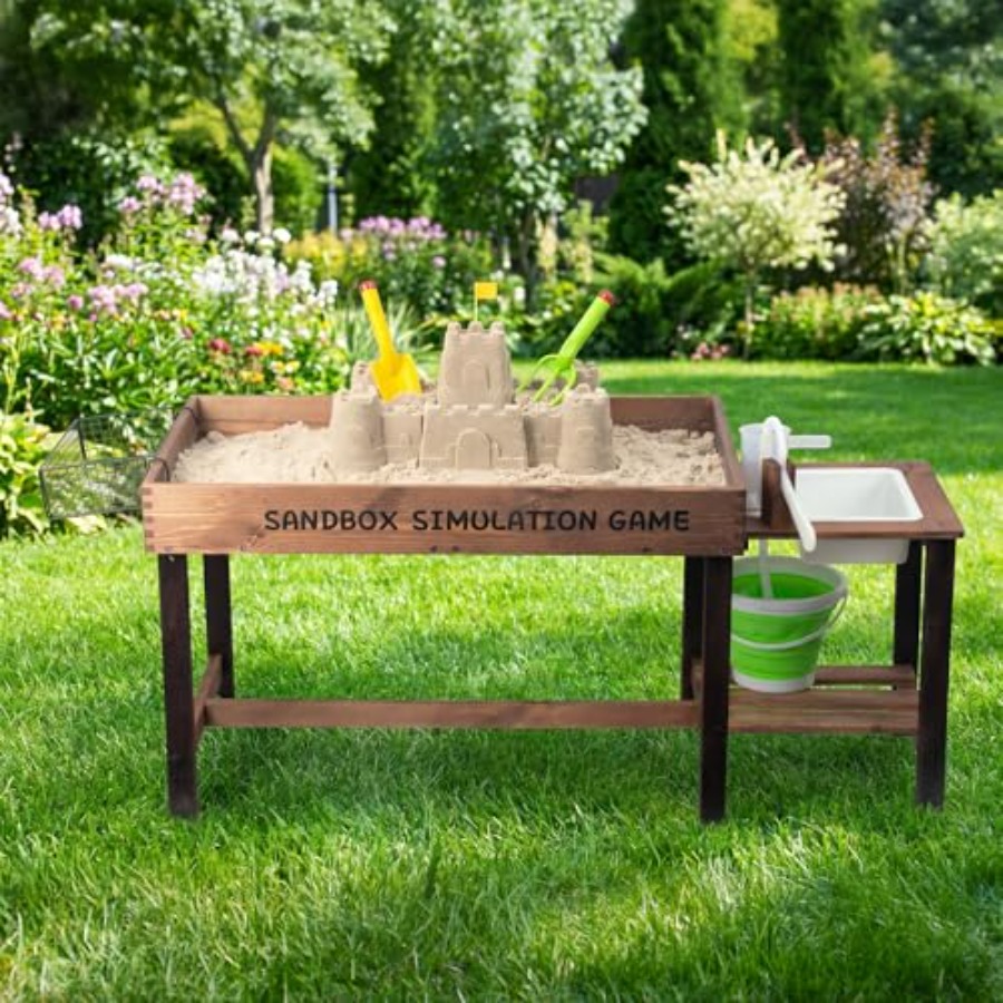 Kids Outdoor Activity Table - Детский деревянный стол для игр с