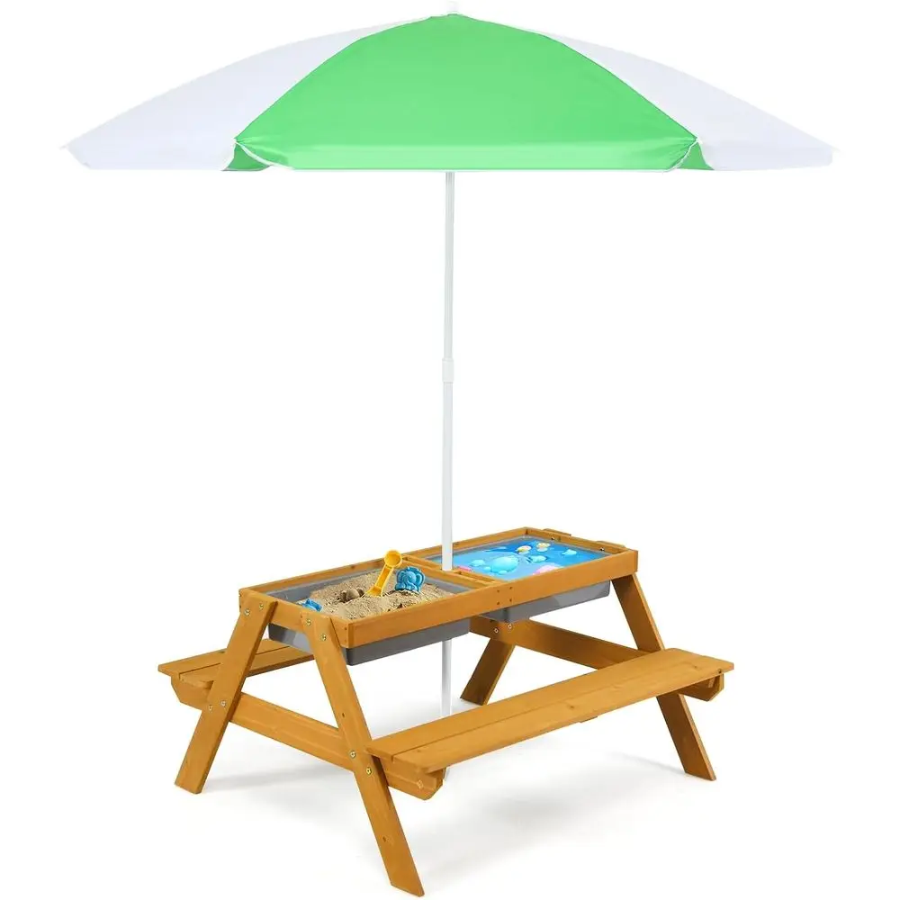 Детский столик-зонтик 3-в-1 с  – обзор и цена Kids Outdoor Activity Table