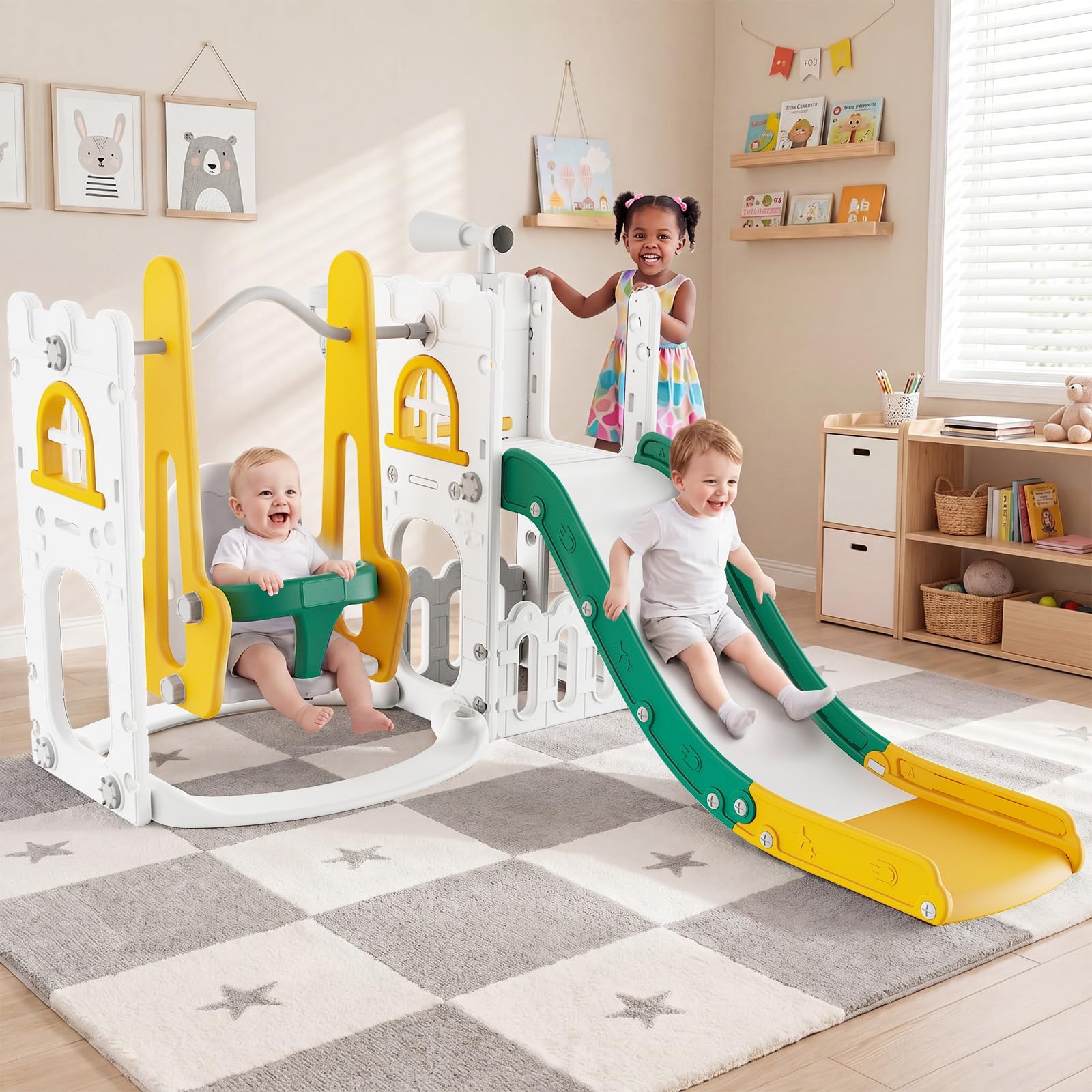 Игровой комплекс 7 в 1 для мал – обзор и цена Kids Outdoor Swing Set