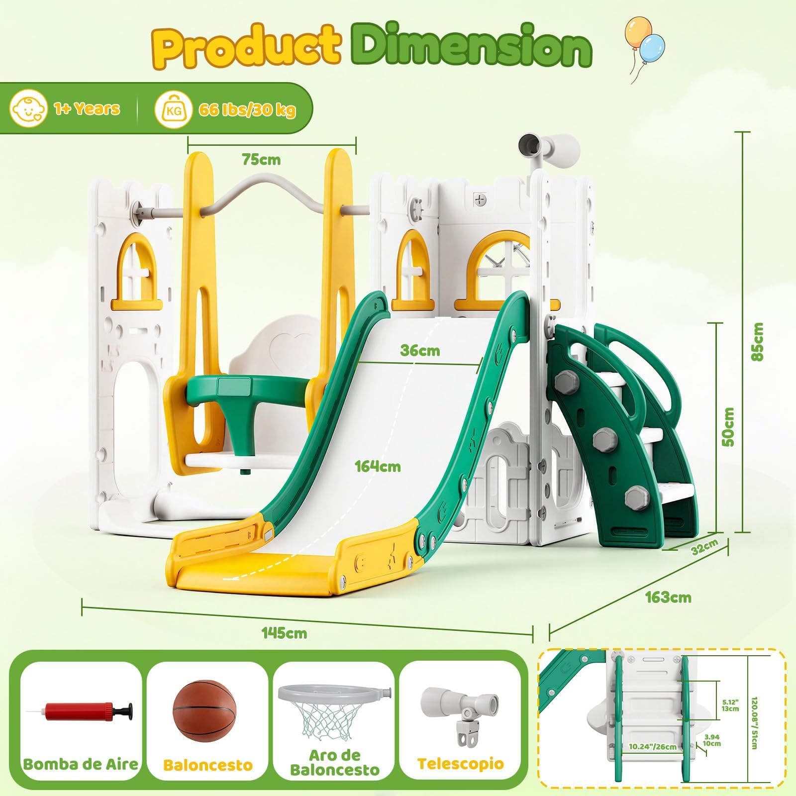 Игровой комплекс 7 в 1 для мал – обзор и цена Kids Outdoor Swing Set