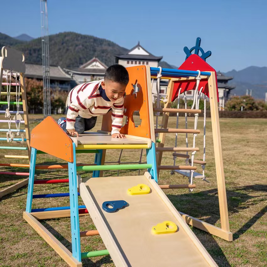 Большой деревянный игровой ком – обзор и цена Kids Outdoor Wooden Playset