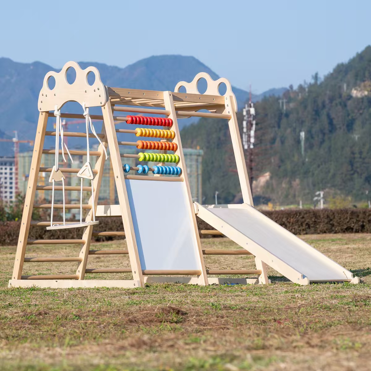 Большой деревянный игровой ком – обзор и цена Kids Outdoor Wooden Playset