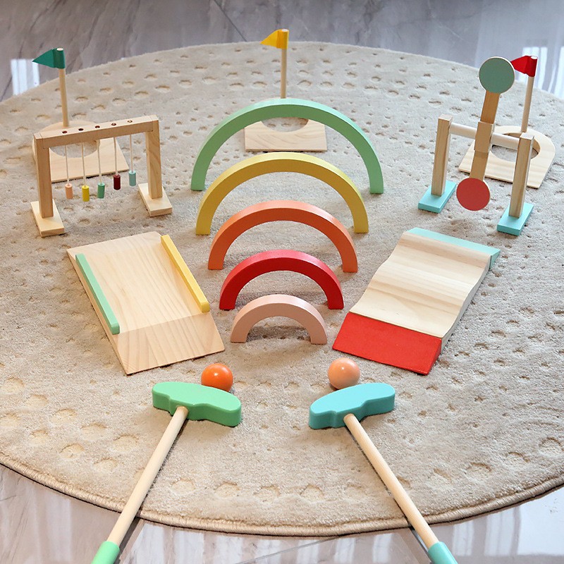 Детский набор для гольфа: дере – обзор и цена Kids Outdoor Wooden Playset
