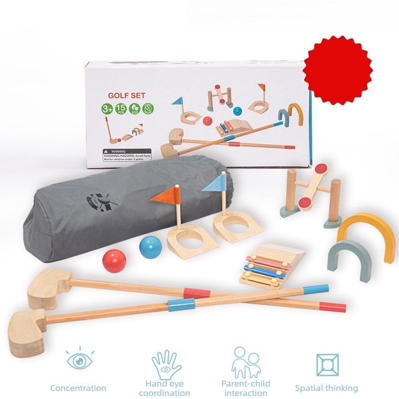 Детский набор для гольфа: дере – обзор и цена Kids Outdoor Wooden Playset