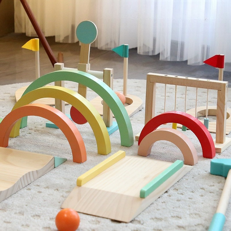 Детский набор для гольфа: дере – обзор и цена Kids Outdoor Wooden Playset