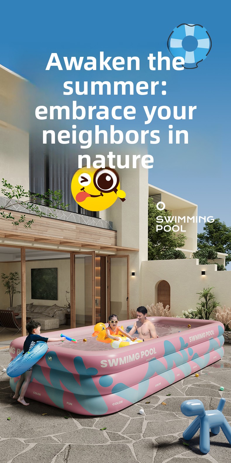 Надувной бассейн с тентом и го – обзор и цена Kids Outdoor Water