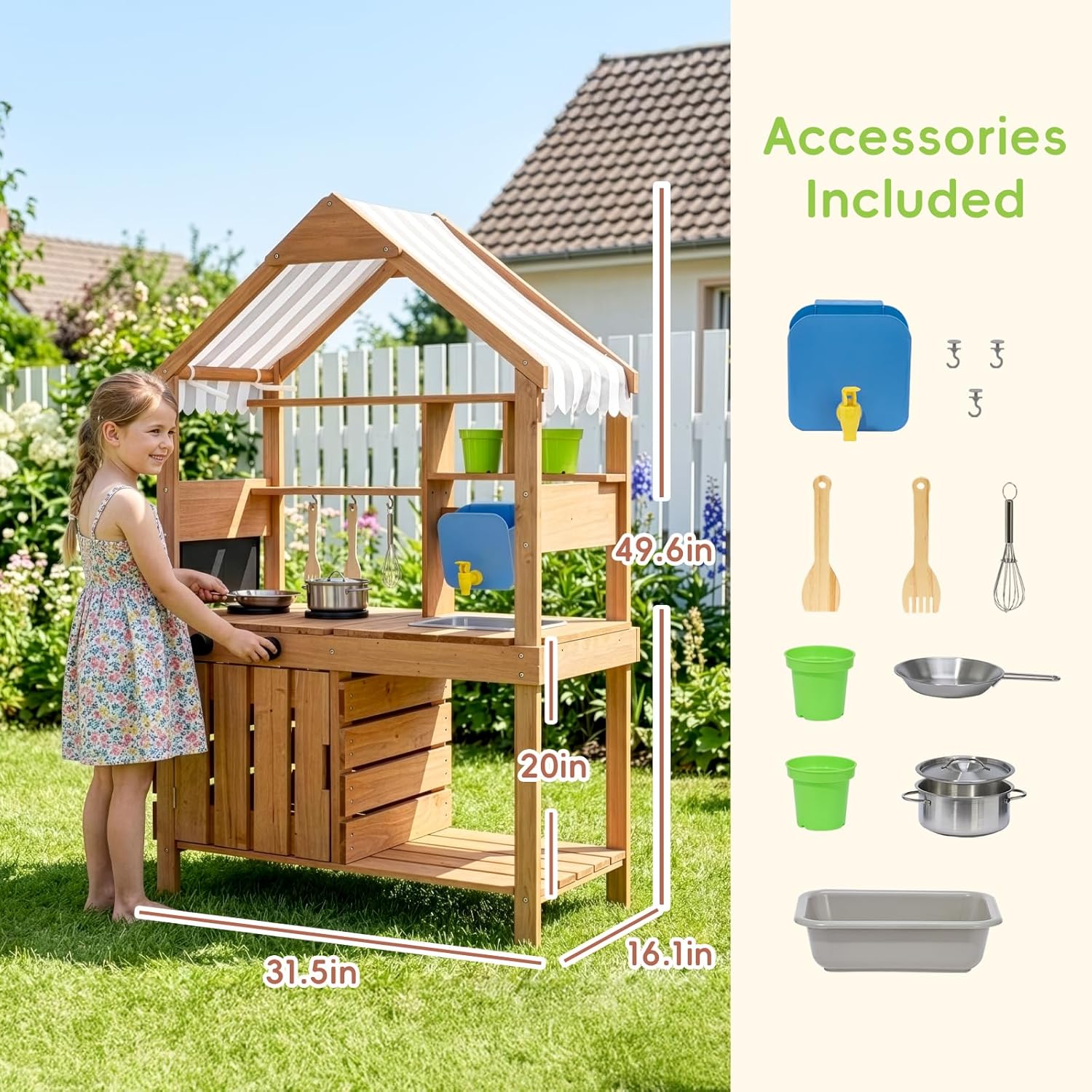# Детский уличный игровой комп – обзор и цена Kids Outdoor Wooden Playset