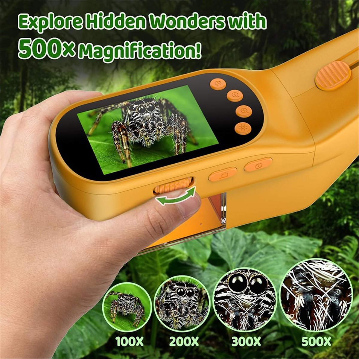 Портативный микроскоп 500X для – обзор и цена Kids Outdoor Microscope