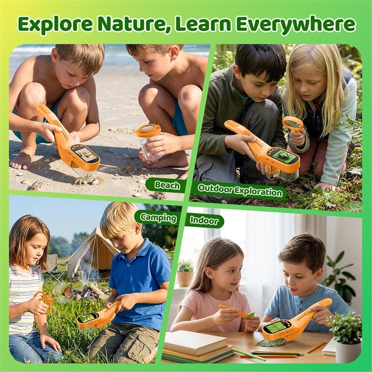 Портативный микроскоп 500X для – обзор и цена Kids Outdoor Microscope