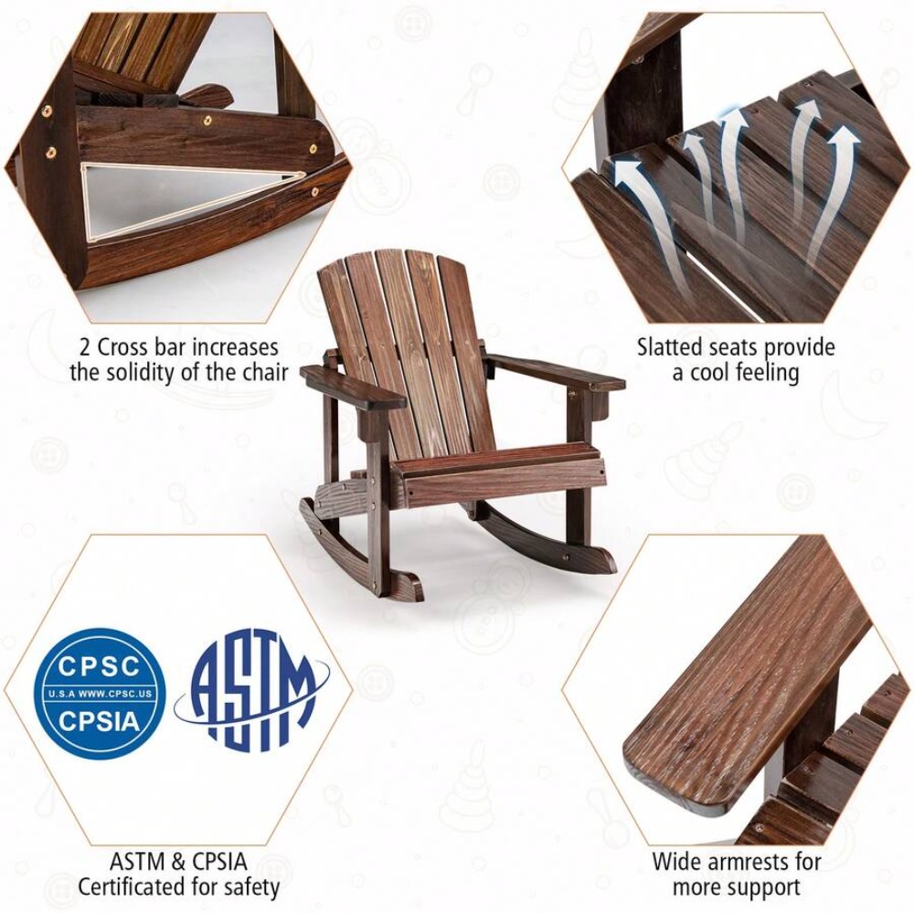 Детское деревянное кресло-кача – обзор и цена Kids Outdoor Adirondack Chair