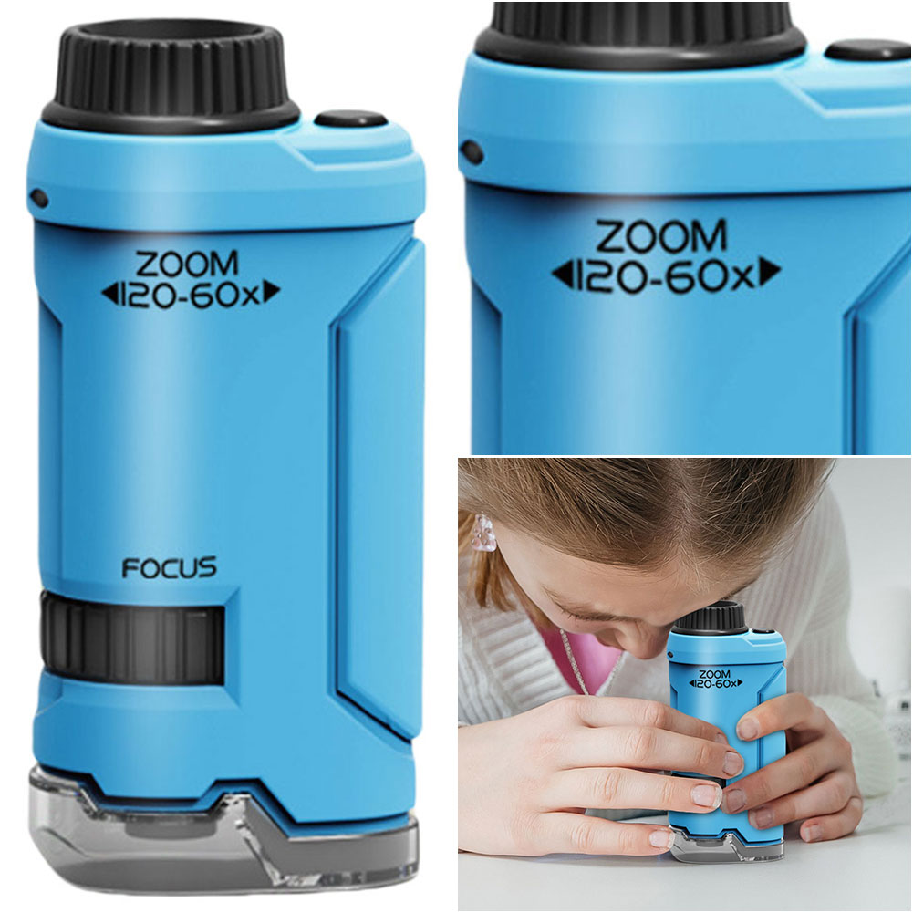 Новый ручной микроскоп 60x-120 – обзор и цена Kids Outdoor Microscope