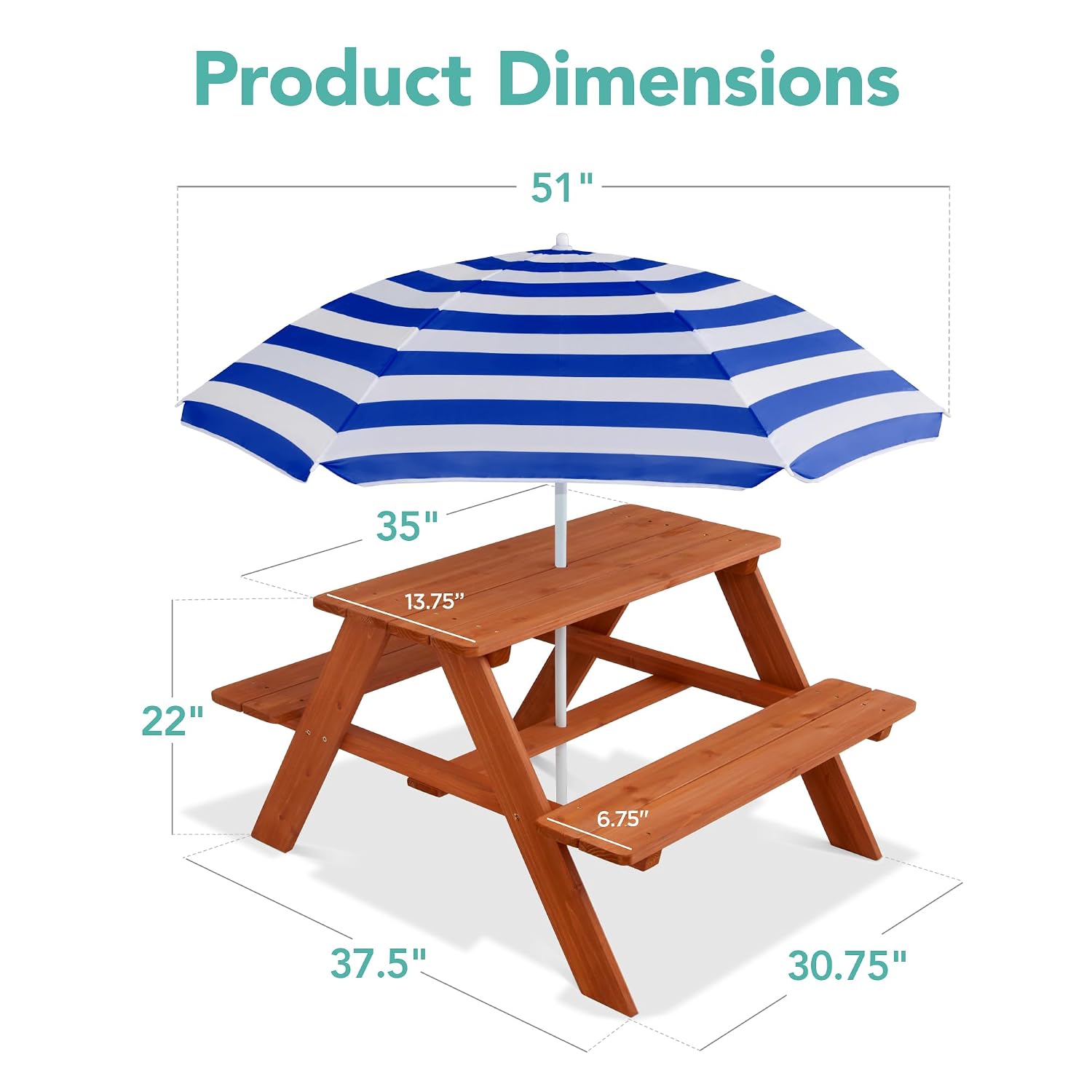 Деревянный детский стол для пи – обзор и цена Kids Outdoor Activity Table