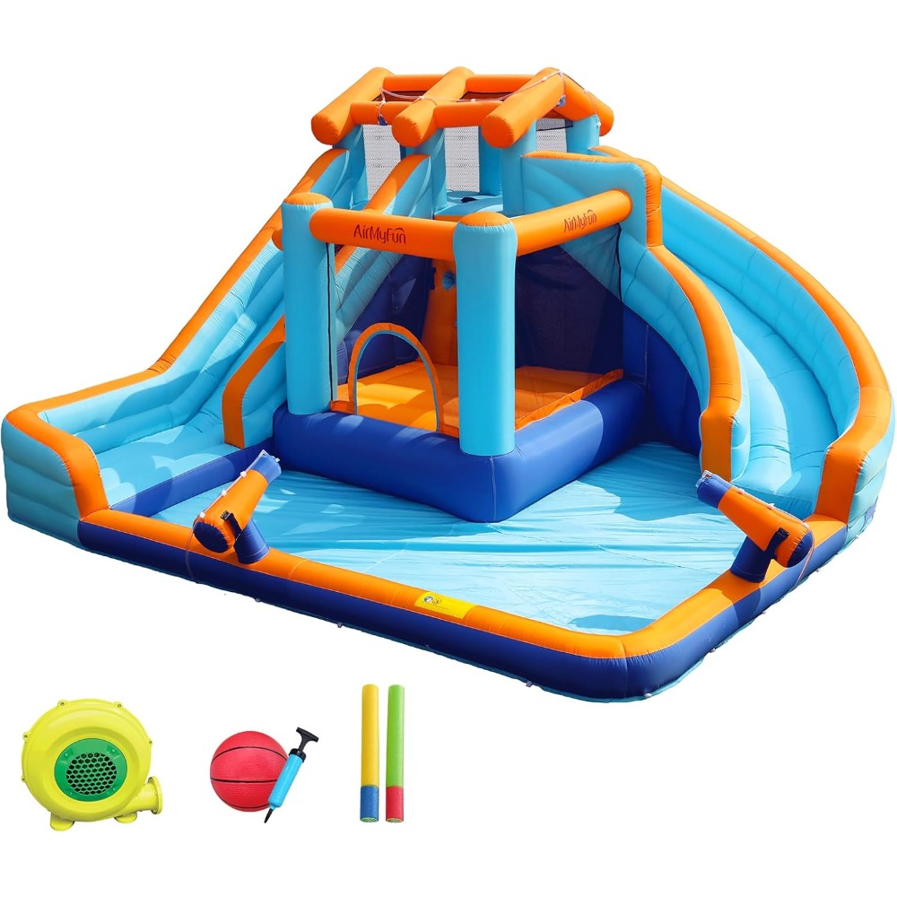 Большой надувной батут-горка с – обзор и цена Kids Outdoor Water